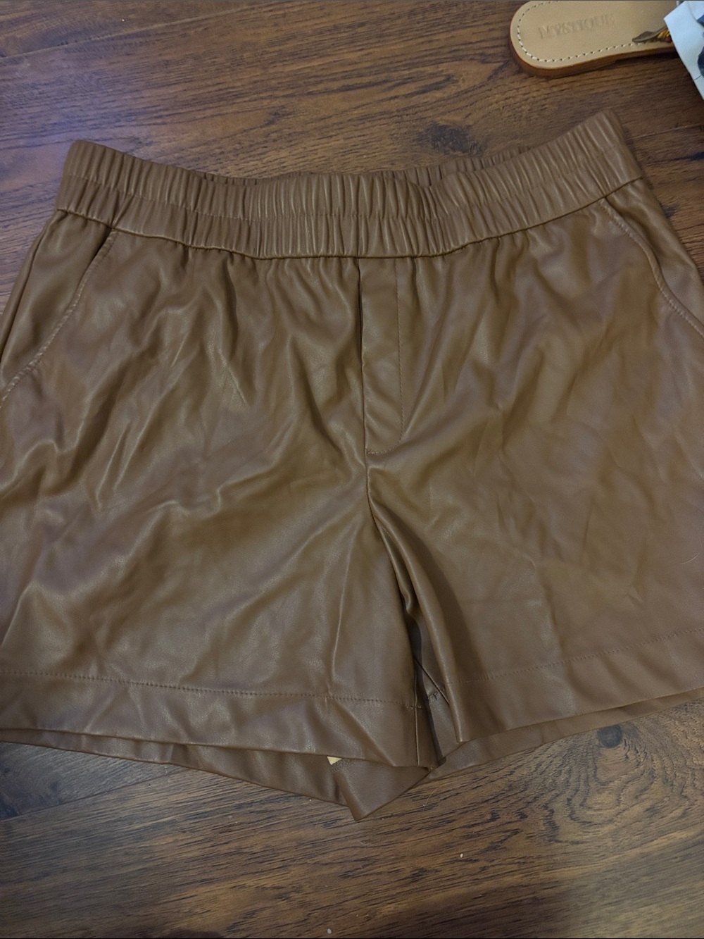 a new day Faux Leather Shorts in Brown